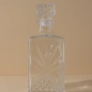 Botella / Jarron de Vidrio Tallado Sandy · Deco ·