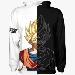 Sudadera Dragon Ball Goku Blanco y Negro