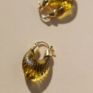 Pendientes Glossy Shell Cacao · Wisteria ·