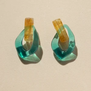 Pendientes Glossy Swan Green · Wisteria ·