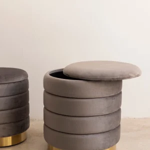 Puf Brianda Gris Grande · Deco ·