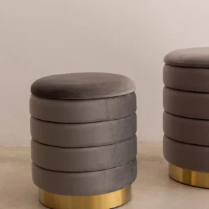 Puf Brianda Gris Pequeño · Deco ·