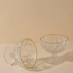 Set de 6 Copas Postre Karina con filo dorado · Deco ·